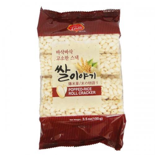 Delitalk Korean Popped-Rice Roll Crackers 100g